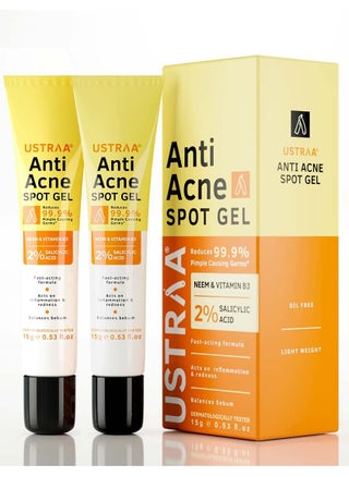 Ustraa Anti Acne Spot Gel 15ml Set Of 2 Reduces 99.9% Pimple Causing Germs - pzsku/Z5912FB54FBC4CE24C2D2Z/45/_/1697095689/0d0e41fb-57b7-4aa4-8da1-978e728c1136