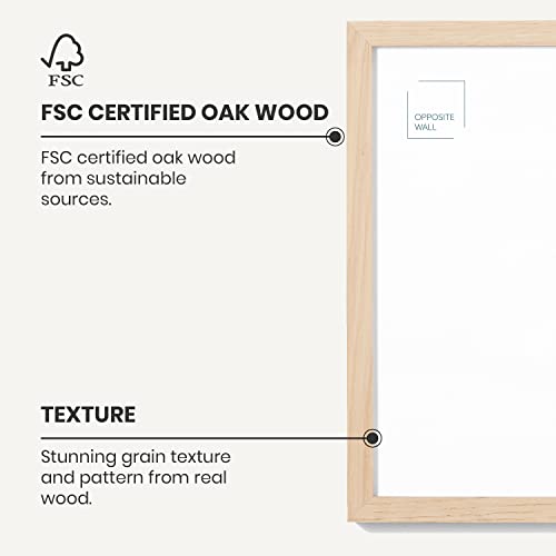 Opposite Wall - 11x17 in - Natural Solid Oak Wood Picture Frame - Lightweight, Versatile & Shatterproof - Wall Hanging Poster or Photo Frame - Wall Decor for Office, Gallery & Home - Image 3