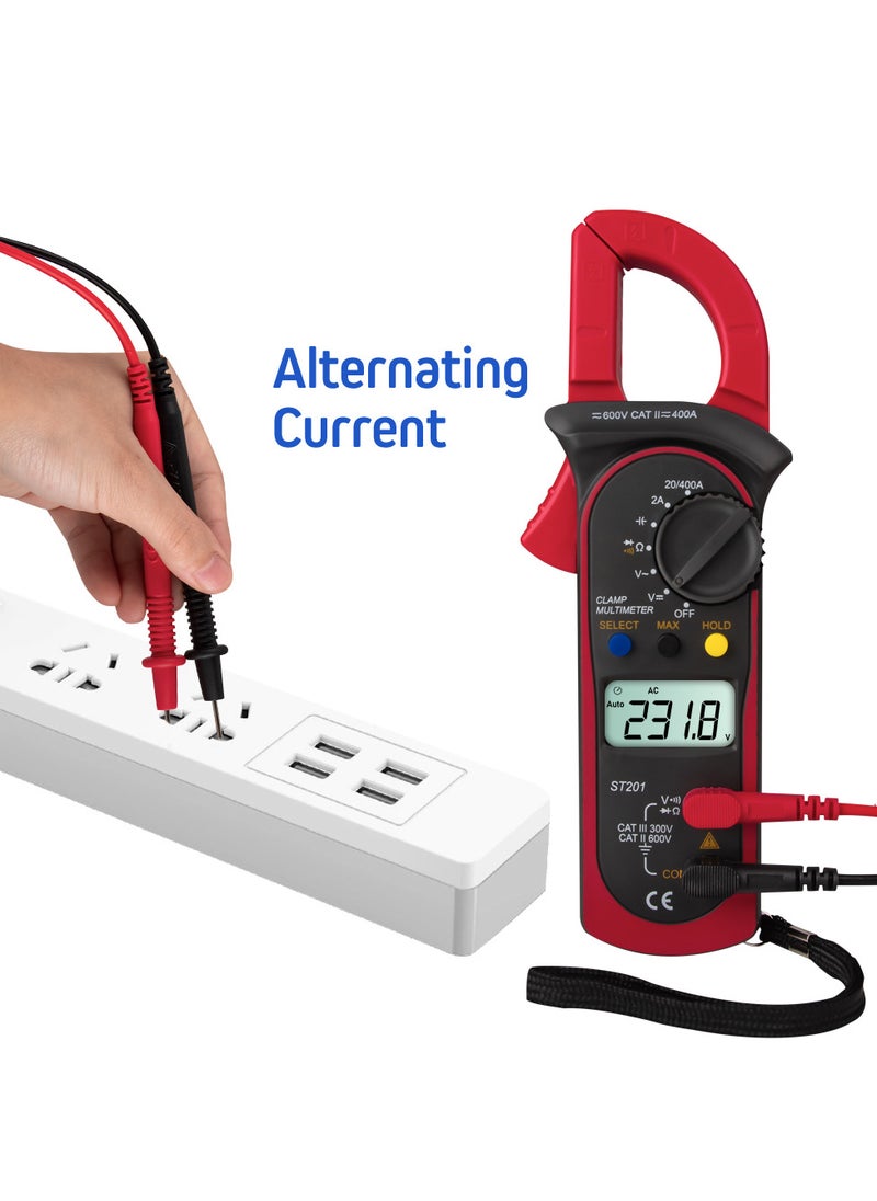 ANENG ST201 Digital Clamp Multimeter 4000 Counts Clamp Ammeters Transistor Capacitor Tester Power Test Automotive AC / DC Voltage Current Tester  - Image 3