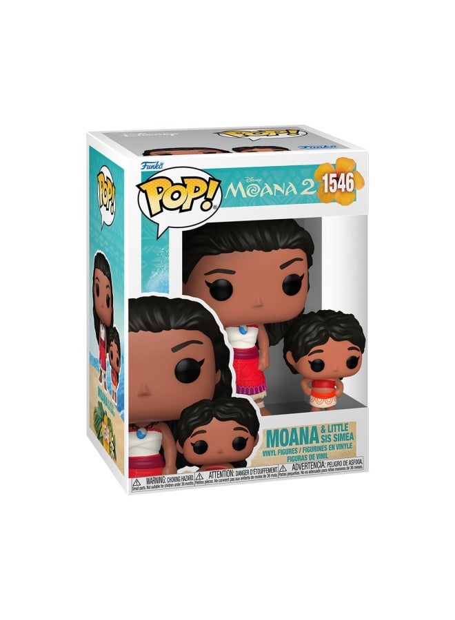 Funko POP! Disney Moana 2 Moana & Little Sis Simea Vinyl Figures (9.6 cm) - Image 1