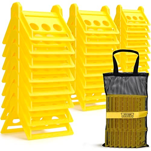 Storage Standard 24 Pack Edge Corner Protector With Carrying Case for Flatbed Cargo Load Truck Shipping - 4'' x 6'' Winch Ratchet Straps Plastic Protectors - Image 1
