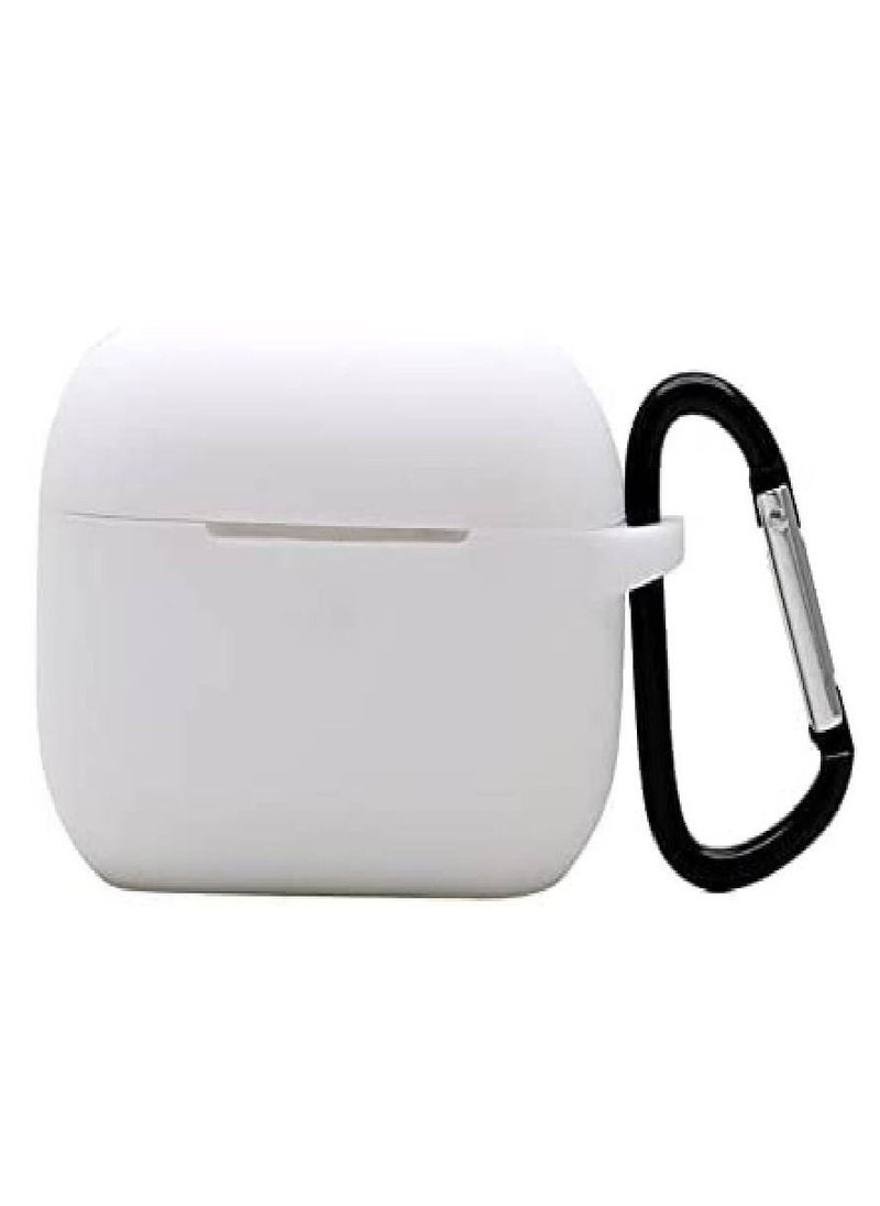 Generic - Protective Case Skin Cover with Keychain and Lock for Apple Airpods 3 Case Women Men White - Image 1