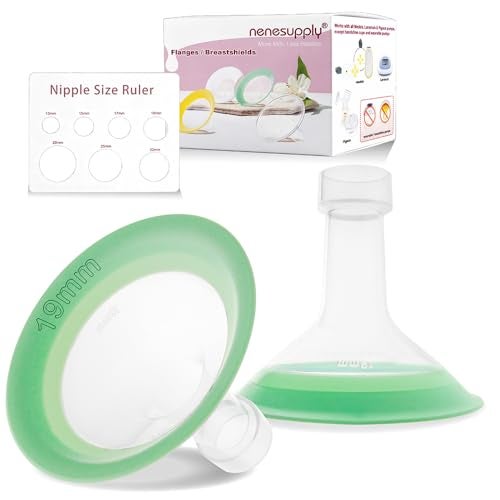Nenesupply 19mm Flanges Compatible with Medela Breast Pump Parts Replacement 19mm Flange for Medela Accessories Work with Pump in Style Parts Symphony Parts Swing Maxi Harmony and Personalfit Flex - Image 1