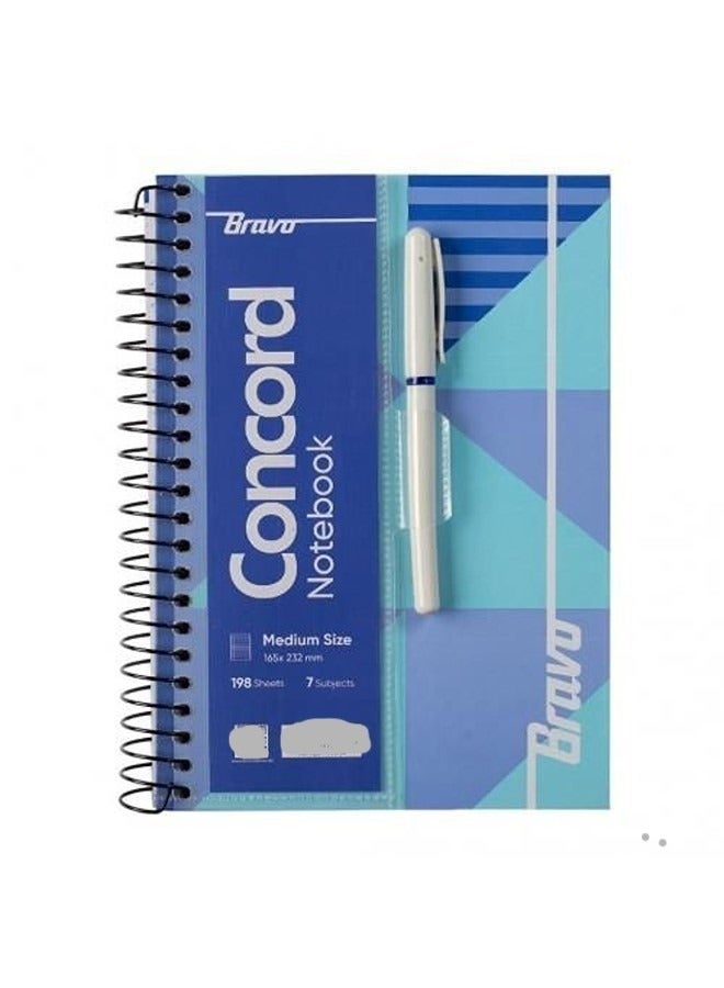 Concord notebook A5 198 sheets blue - 7 subjects