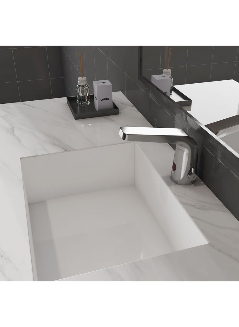 HESANIT 8001E Automatic Sensor Faucet, Chrome Finish, Electronic Touchless, Temperature Control, Water Saving Technology, Washbasin Mount - Image 3