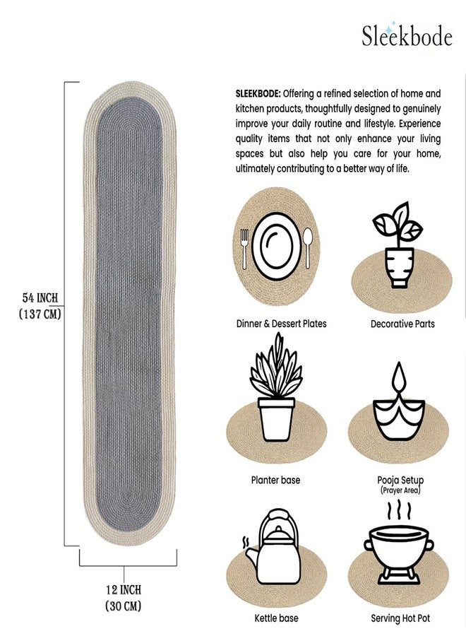 SLEEKBODE Dining Table Runner for 6 Seater | Table Runners for Living Room | Cotton Runner for Centre Table | Side Table Cover | Runner for Dining | Home Center Table Runner (137 X 30 Centimeter) - Image 3