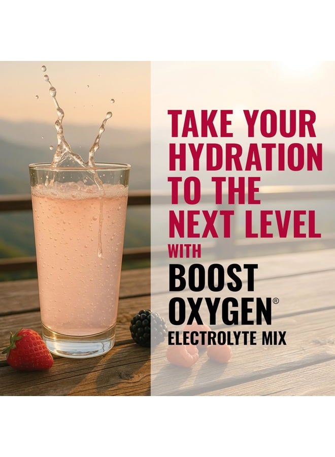 BOOST OXYGEN Next-Level Hydration Packet | Electrolyte & Bicarbonate Super Blend | Supports Healthy Circulation for Hydration, Oxygenation, Occasional Fatigue & Recovery | Mixed Berry (6 Pack) - Image 2
