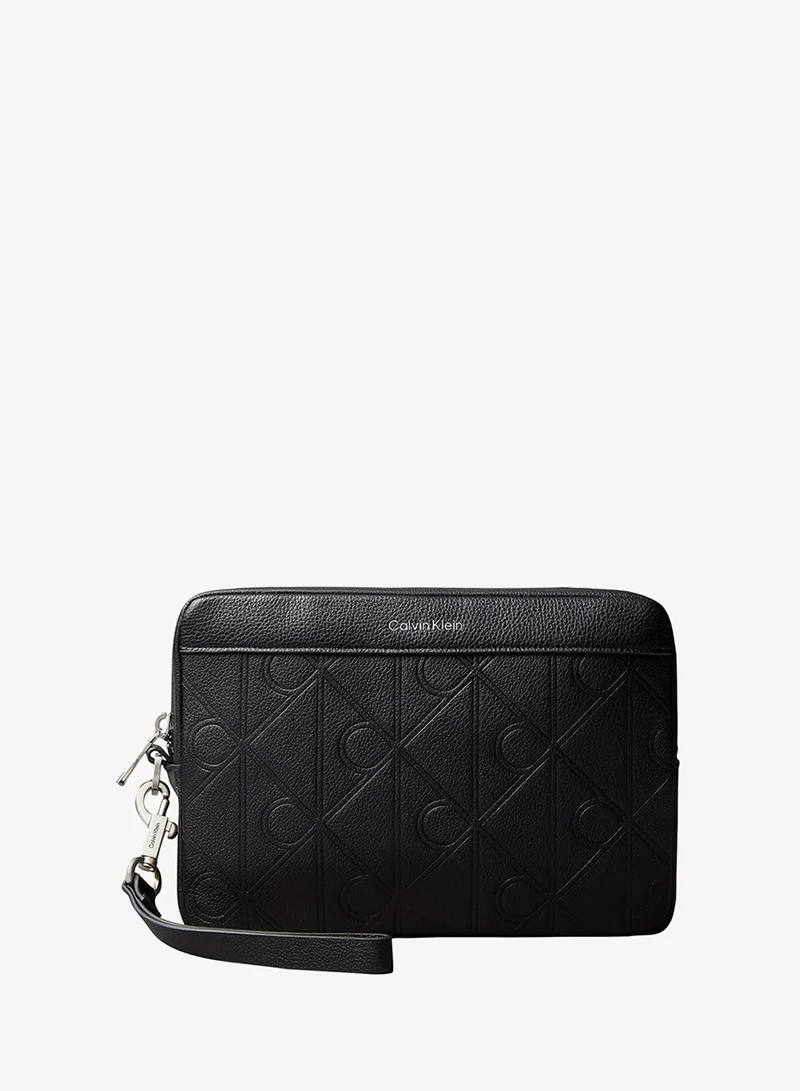 CALVIN KLEIN Embossed Emblem Bracelet Strap Pouch