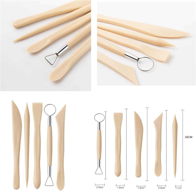 Langqun 31pcs Clay Tools,Pottery Tools Kit,Air Dry Clay Tools,Polymer Clay Dotting Tools,Ceramic Supplies for Kids and Adults,Sculpting,Modeling,Shaping - Image 5