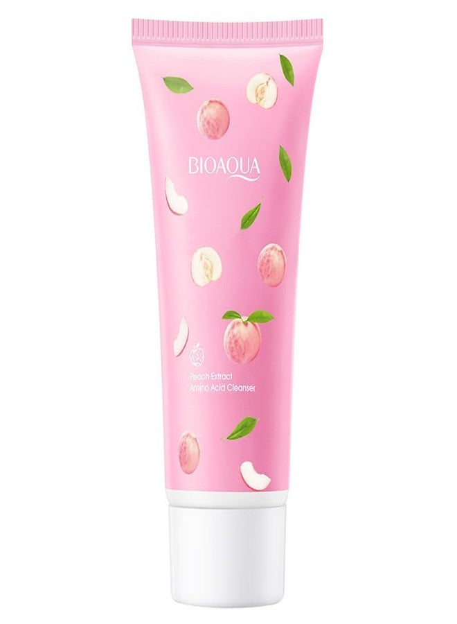 BIOAQUA Peach Cleanser Foam Amino Acid Clarifying Facial Skin Cleansing 100g / 3.53oz - Image 1