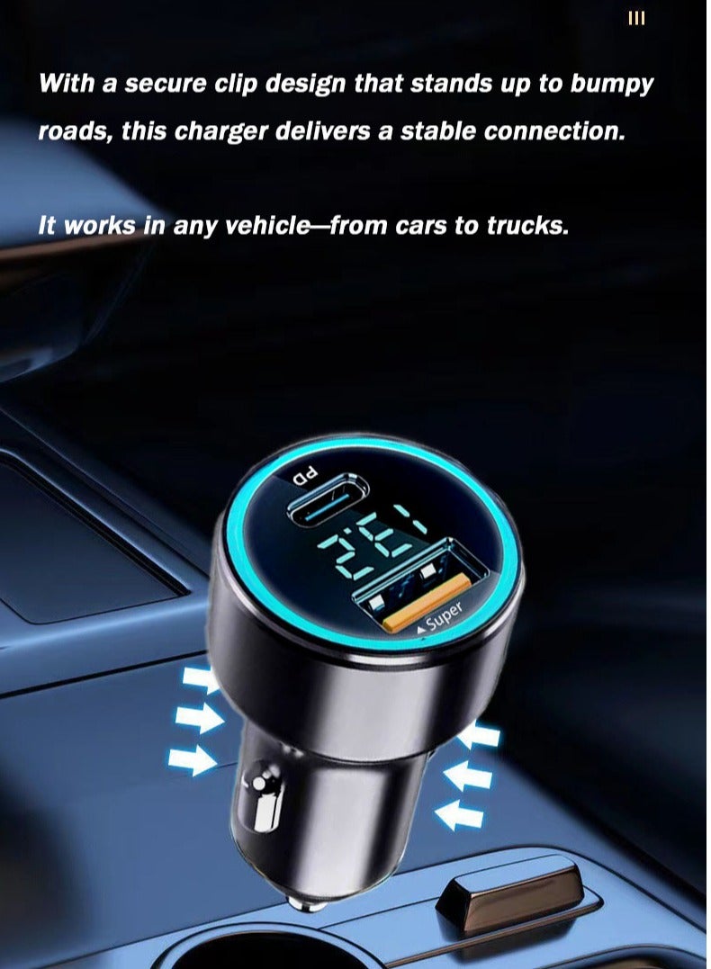 Aurelia PD 30W Car Charger for phone Fast Car Adapter Dual USB type c Car Plug Adapter Car Charger Type C Compatible with iPhone 16 Pro Max/16 Pro/15/14/13 Pro Max/12/11,iPad Pro/mini 6,Samsung S24/S23,Huawei Mate60,etc - Image 3