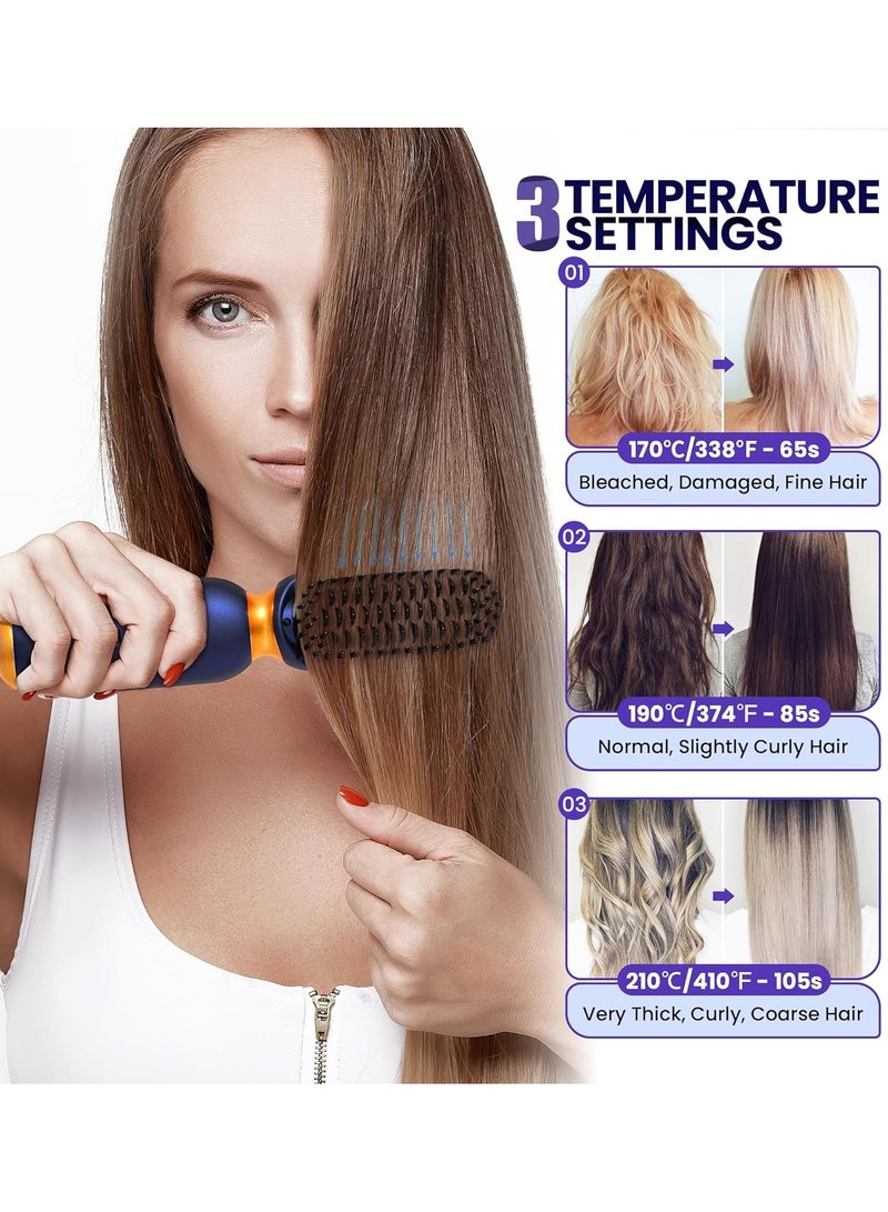 Cordless Hair Straightening Brush Portable Hair Straightener for Travel Mini and Lightweight Hot Comb Straightener for Women - Image 2