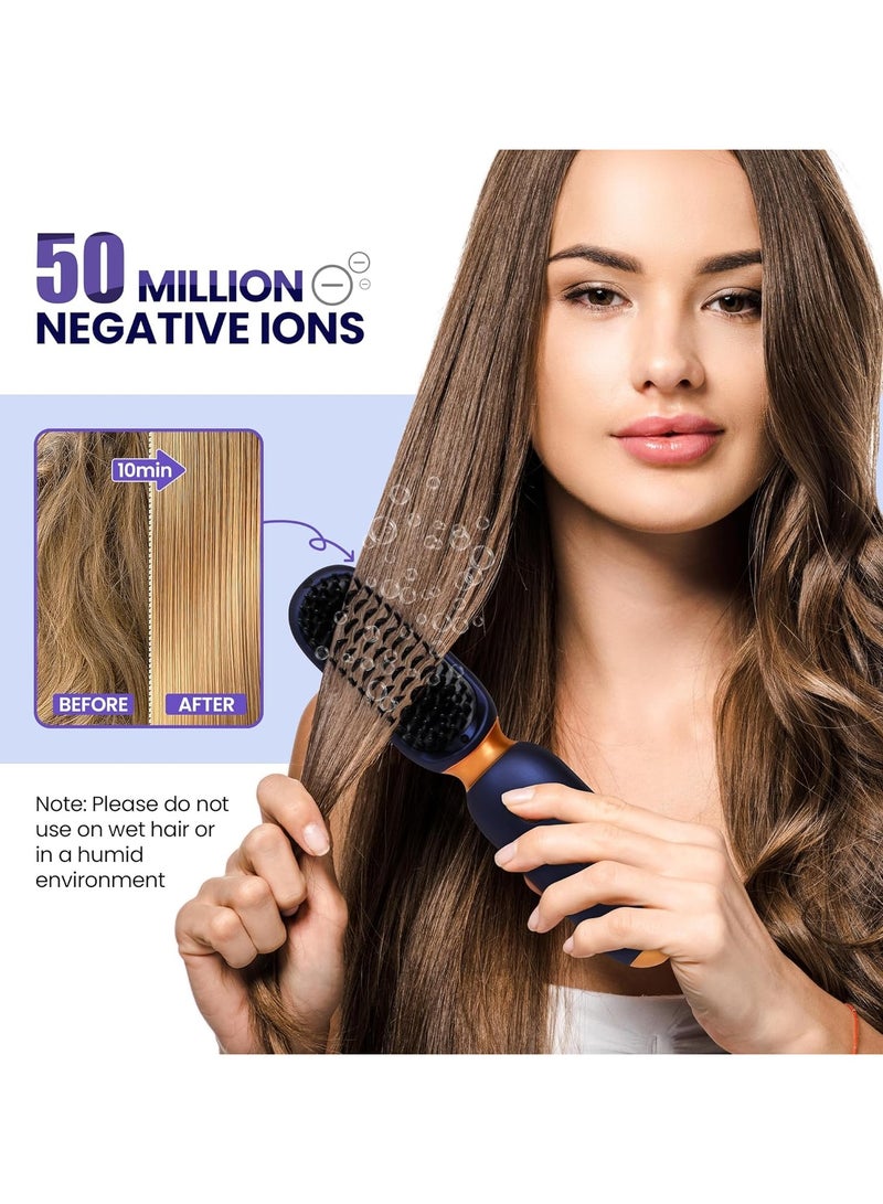 Cordless Hair Straightening Brush Portable Hair Straightener for Travel Mini and Lightweight Hot Comb Straightener for Women - Image 5