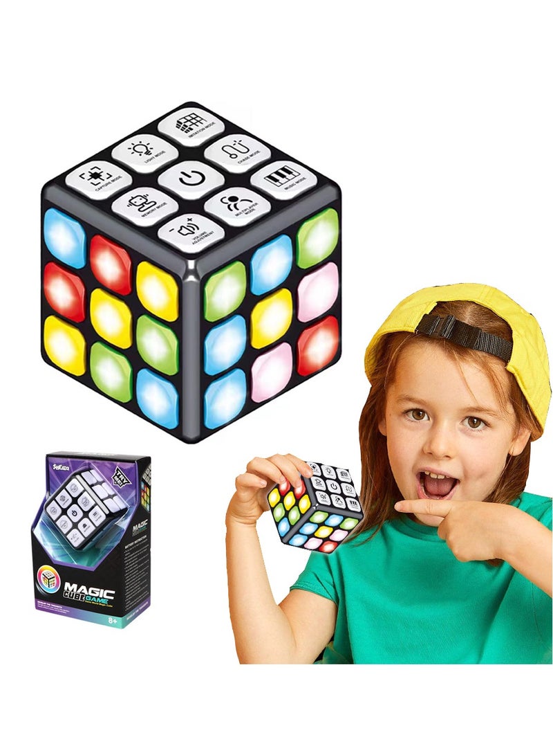 SYOSI Electronic Third Order Music Cube Electronic Brain Memory Game Winning Fingers Flashing Cube Handheld Games Fun Gift Toy for Kids Ages 6 12 Years Old - Image 1