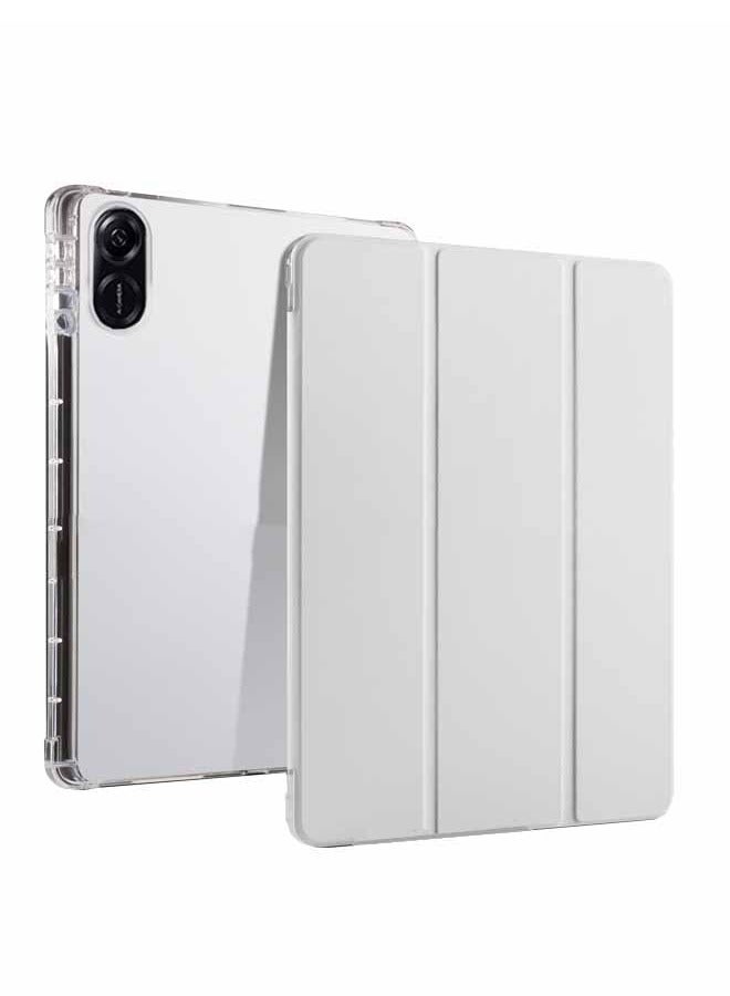 اليشمك Case for  Honor Pad X9 11.5 Inch,Transparent Airbag With Pen Slot For Anti Drop, Tablet Protective Cover, Triple Fold Multi Angle Design, Automatic Wake-up/sleep, Soft Leather - Image 1
