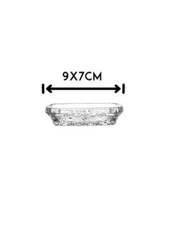 VIRA Clear glass plate set for nuts, sweets and all kinds of presentations, consisting of 6 plates, size 9*7 cm  - Image 4