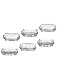 VIRA Clear glass plate set for nuts, sweets and all kinds of presentations, consisting of 6 plates, size 9*7 cm  - Image 2