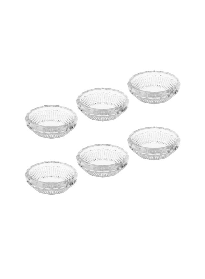 VIRA Clear glass plate set for nuts, sweets and all kinds of presentations, consisting of 6 plates, size 9*7 cm - Image 5