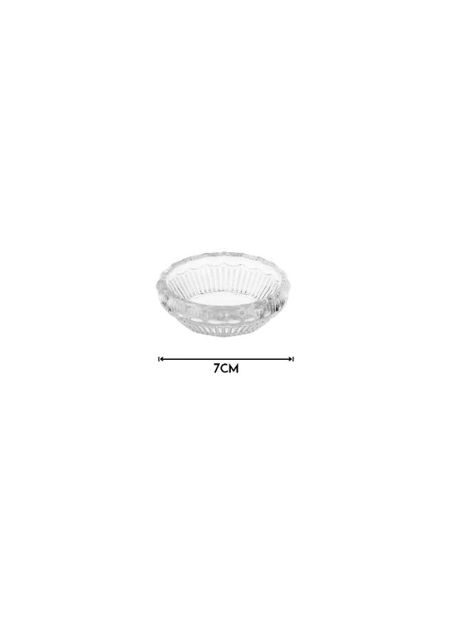 VIRA Clear glass plate set for nuts, sweets and all kinds of presentations, consisting of 6 plates, size 9*7 cm - Image 4