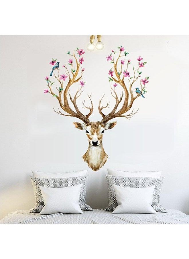 QiaoKai Floral Horse Shaped Wall Sticker Multicolour 90x55centimeter  - Image 4
