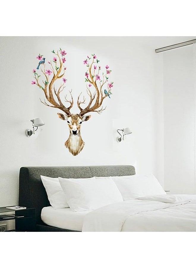 QiaoKai Floral Horse Shaped Wall Sticker Multicolour 90x55centimeter  - Image 3