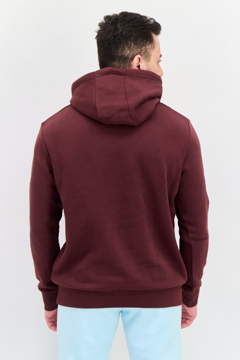 ESPRIT Men Graphic Print Long Sleeves Hoodies, Brown - Image 3