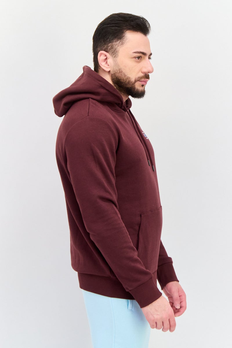 ESPRIT Men Graphic Print Long Sleeves Hoodies, Brown - Image 2