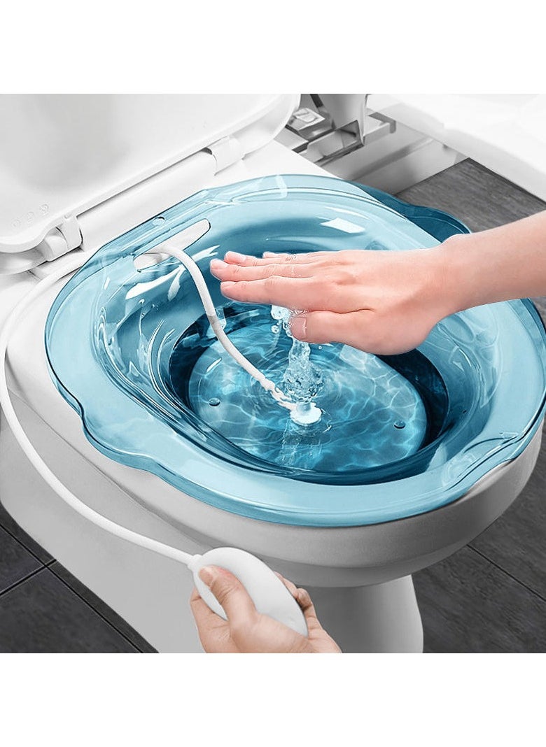 ARNOTEC Sitz Bath for Toilet Seat with Flusher – Postpartum, Hemorrhoid, and Yoni Steam Care – Soaking Basin for Pregnant Women & Inflammation Relief – Fits Most Toilets  - Image 2