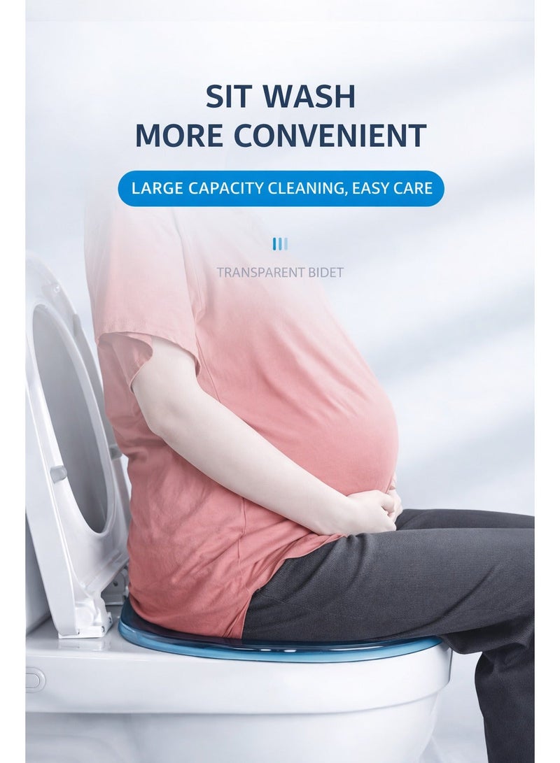ARNOTEC حمامات المقعدة لمقعد المرحاض، حمام المقعدة للعناية بعد الولادة، حمام المقعدة للبواسير مع تدفق، مقعد بخار يوني للنساء الحوامل، حوض نقع يستخدم لعلاج الالتهابات، يناسب المرحاض العالمي - Image 3