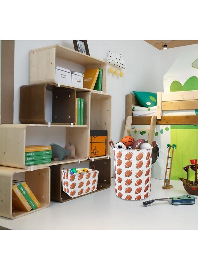 كلوكور سلة تخزين مستطيلة من CLOCOR، سلة تخزين ألعاب الأطفال، سلة هدايا مقاومة للماء، ديكور الغرفة، سلة رف (رجبي) - Image 2