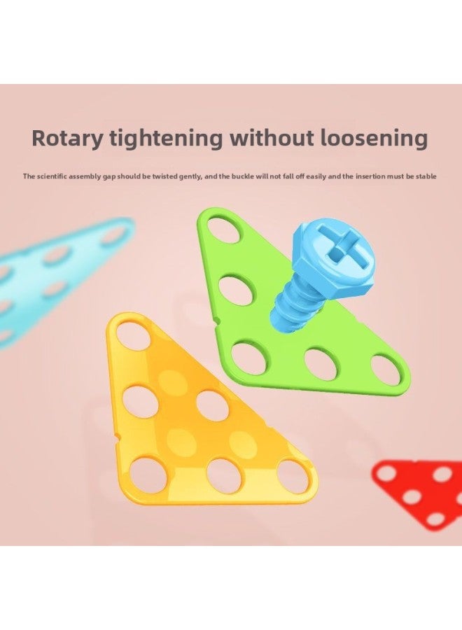 Screw-twisting Toy Children's Nail Electric Drill Work Box Baby Hands-on Assembly Mother Assembly Building Blocks Boy One Piece Wholesale-Color:189 Pieces-2D Puzzle With Electric Drill + Ordinary Ba - Image 5