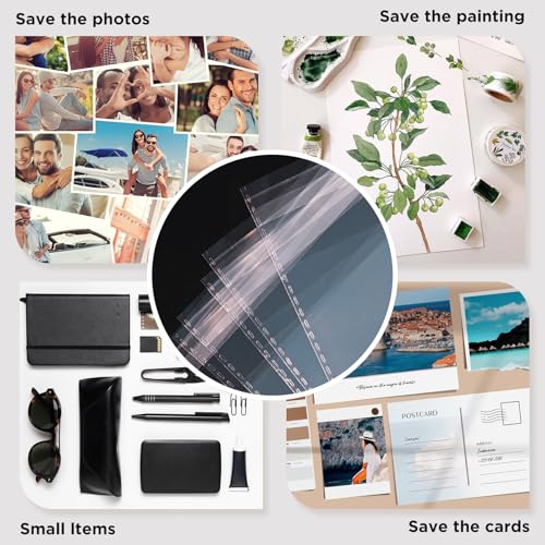Egofine Self Sealing Cellophane Bags 100 PCS Clear Resealable Sleeves Bags for 8.5x11 Photo Mats (Bag Size:8.67x11.02 inches for 8.5x11 Mats) - Image 5