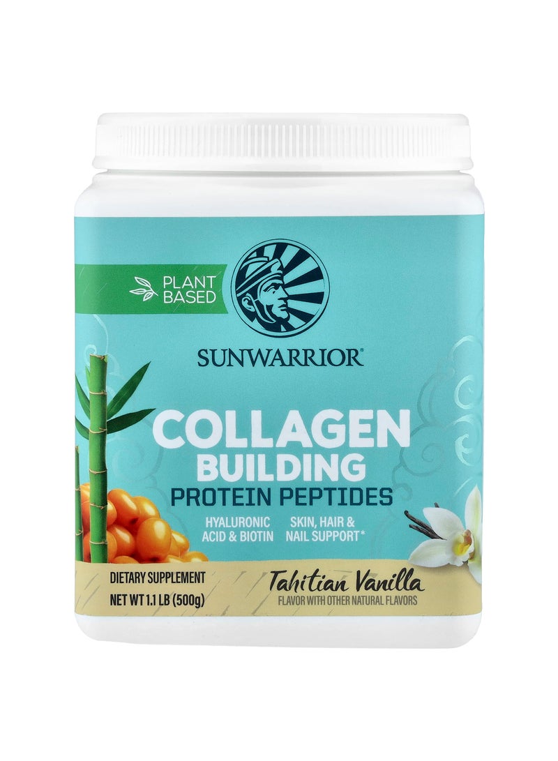 Plant-Based Collagen Building Protein Peptides, Tahitian Vanilla, 1.1 lb (500 g)