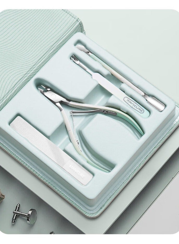 يوكانبي مجموعة 4 قطع من مقصات العناية بالجلد الخاص للمانيكير، مقص إزالة الجلد الميت، أدوات تقليم العناية بالأقدام من الفولاذ المقاوم للصدأ - Image 2