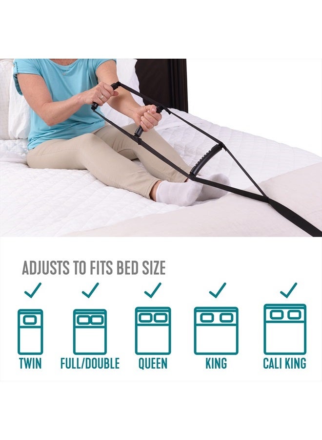 Stander BedCaddie, Pull Up Assist Bed Ladder with Non-Slip Handles for Adults, Seniors, and Elderly, Adjustable Length Bed Lift, Sit Up Helper Bed Assistance, Mobility Aid for Handicapped and Injured  - Image 4