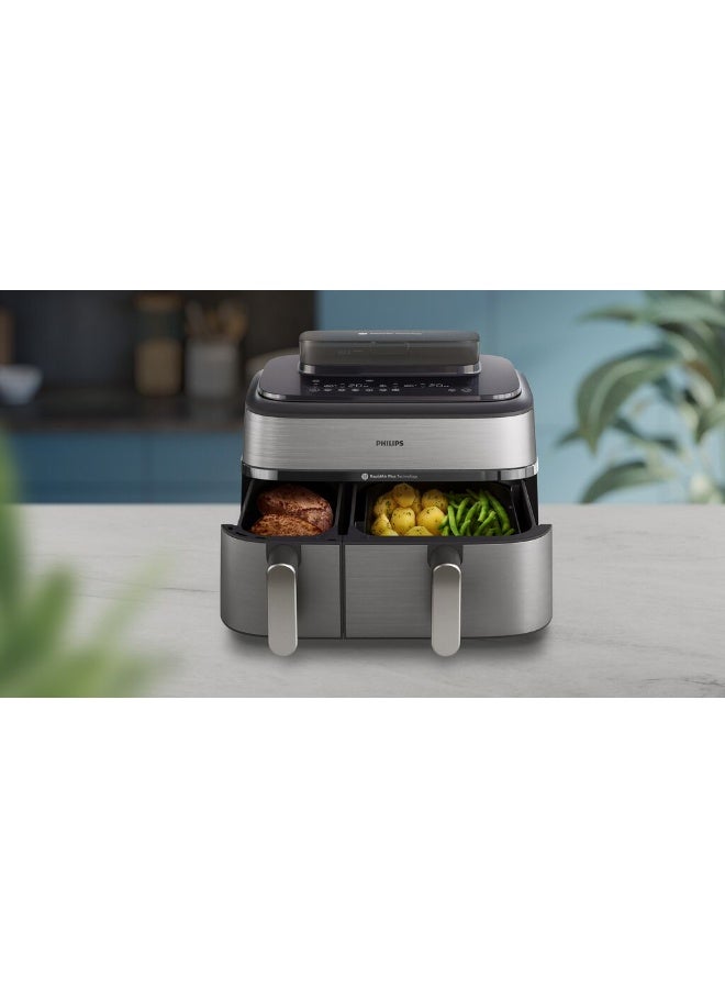 Philips 5000 Series Dual Basket Airfryer 9 L 2750 W NA555/00 black - Image 5