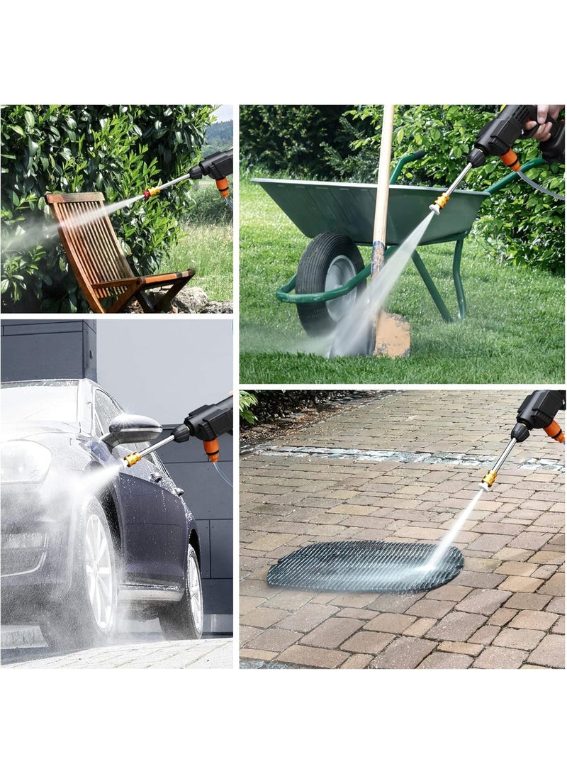 48V Cordless Pressure Washer, 30Bar Pressure Water Spray Gun, 48V Lithium Battery Lasts for Long Time with Fully Charged, Portable High Pressure Car Washer for Car/Fence/Wall/Deck Cleaning (48V) - Image 5