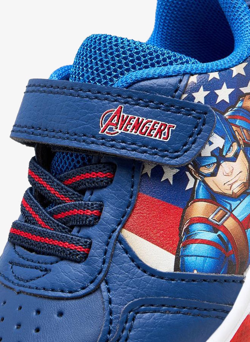 MARVEL Boys Avengers Print Hook & Loop Light-Up Sneakers - Image 4