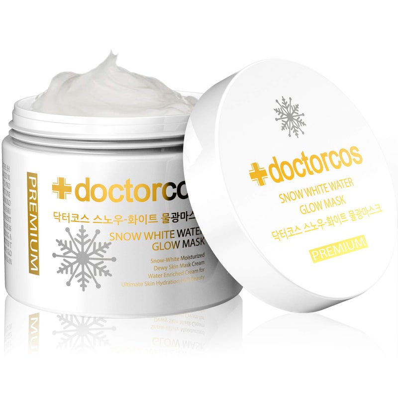 DOCTORCOS Snow White Water Glow Mask Cream Over 8M Units Sold Original Moisturizing Washless Sleeping Pack Skin Rejuvenation and Hydration Daily Self Skin Care Korean Beauty 371 oz