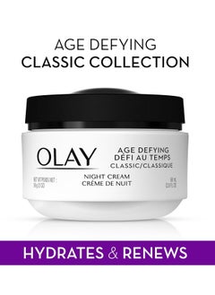 Olay Night Cream With By Olay, Age Defying Classic Moisturizer With Vitamin E, Pack Of 3  - Image 2