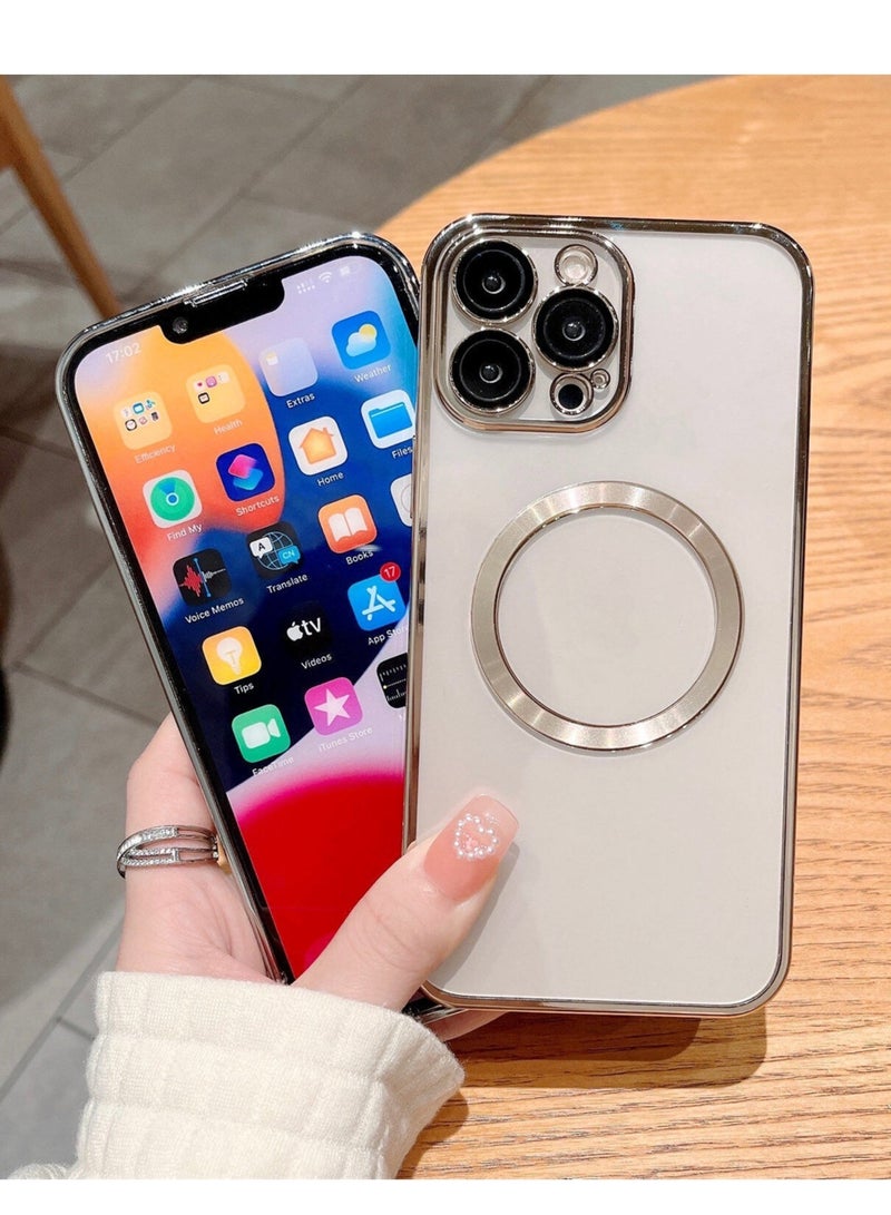 ELTRAZONE For iPhone 14 Pro Max Clear Case Slim Plating MagSafe Magnetic Cover - Image 1