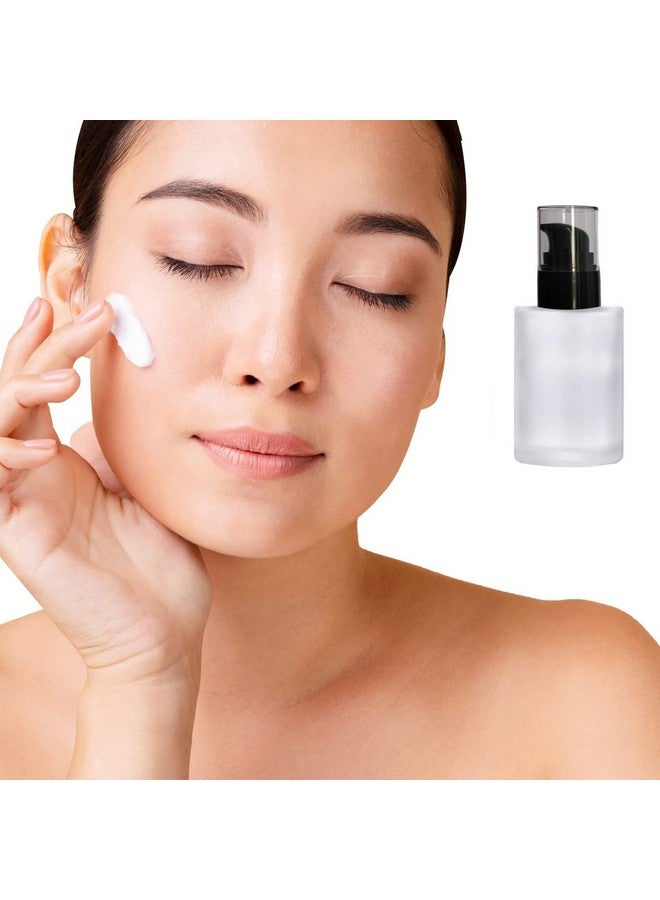 ديفينيز زجاجة ديفينيز متعددة الأغراض ذات كتف مسطح فاخرة، 30 مل مع مضخة لوشن مع غطاء (عبوة من قطعتين)، للسيروم والزيوت العطرية والمزائج والعناية بالبشرة والسفر والتونر ومستحضرات التجميل والمشاريع المنزلية - Image 3