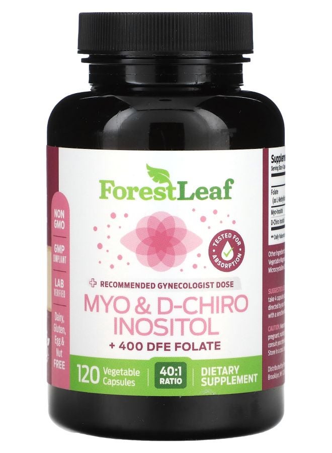 Myo & DChiro Inositol 120 Vegetable Capsules