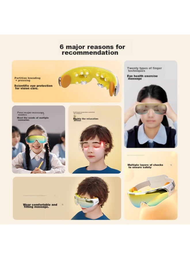 SKG Skg Eye Massager E7, Student And Children's Eye Care Device, Youth Eye Protection Trument, Foldable Portable Hot Compress Massage Eye Mask, Eye Massager, Birthday Gift For Men And Women  - Image 3