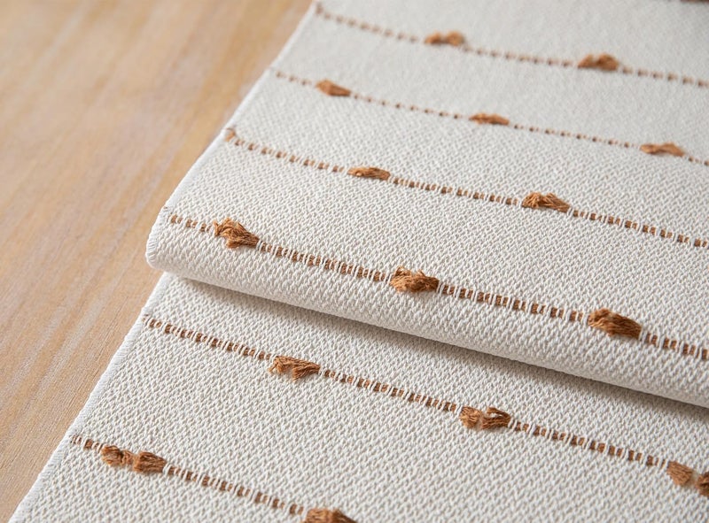 STONEMUNK Cotton Table Runner 13'' x 72'' Eco-Friendly Hand-Made Cotton Runner for Parties, Dining Table, Wedding, Boho Runner - (Brown - Pile (Raj)) - Image 5