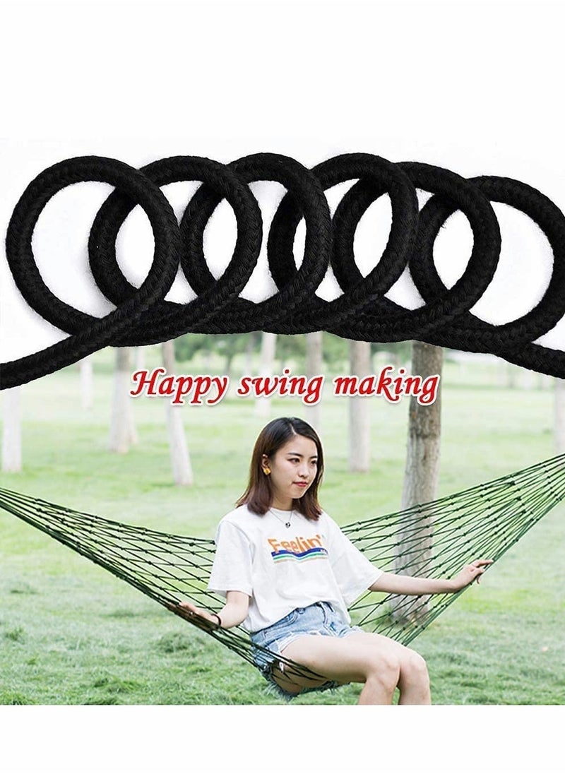 KASTWAVE - 2 Roll 10M Soft Black Cotton Rope, for Wall Hanging, Decor Crafts Projects Macrame Knotting and Home Decoration - Image 1