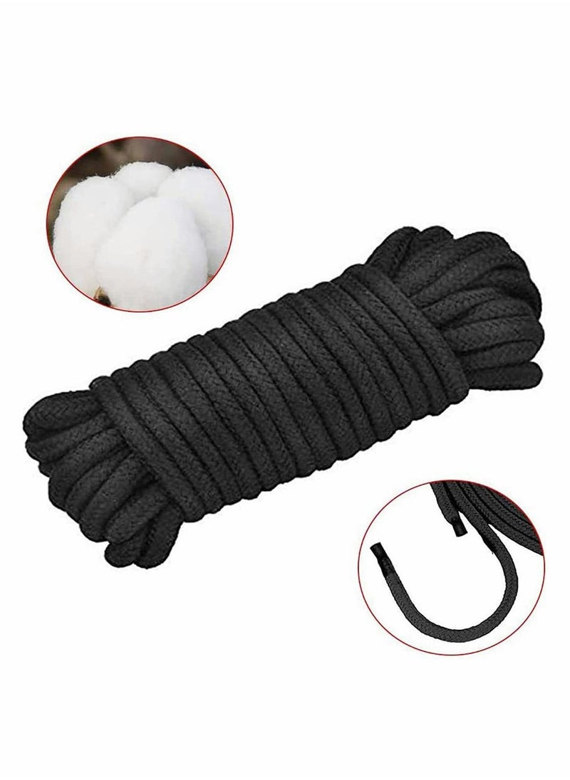 KASTWAVE - 2 Roll 10M Soft Black Cotton Rope, for Wall Hanging, Decor Crafts Projects Macrame Knotting and Home Decoration - Image 1