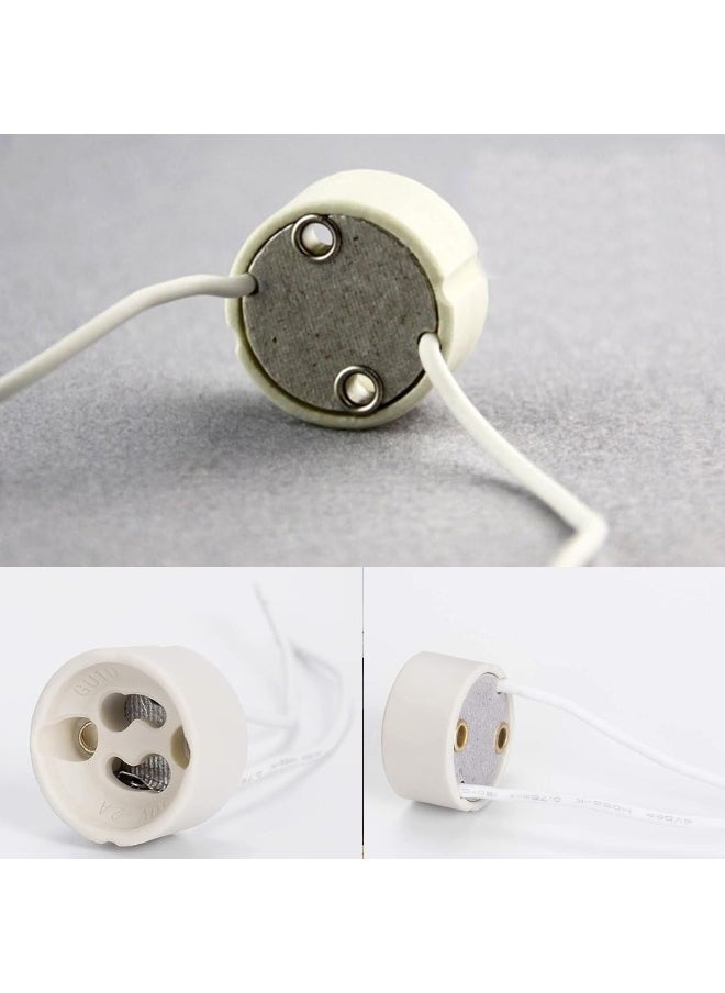 melfi Melfi GU10 Ceramic Socket Lamp Holder Ensures Quality and Durability for LED and Halogen Bulbs (5PCS)  - Image 3