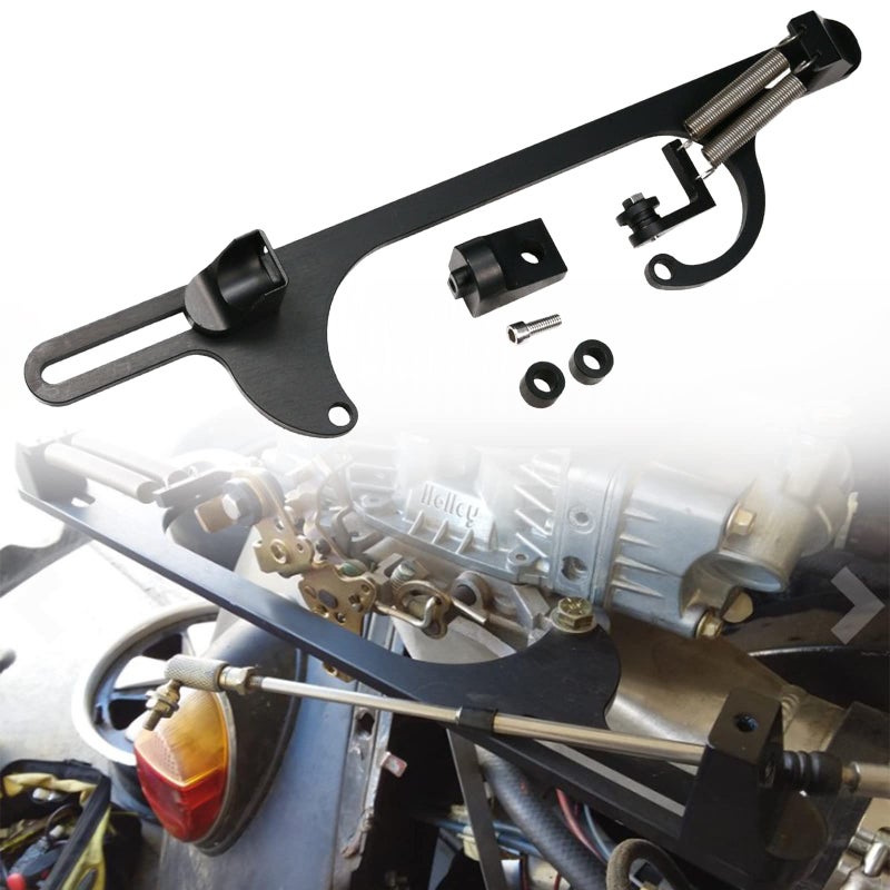 BAGARAATAN Throttle Cable Bracket for 4150 4160 Carburetors Billet Aluminum Adjustable Anodized Black