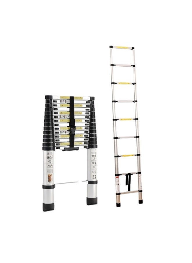 Single Telescopic Aluminum Ladder 5M Long and Strong with Wide Steps and Dual Locking System – Rust & Scratch Resistant, Lightweight and Foldable – Ideal for Home, Professional, Installation, Maintenance, Hobby, and Small Project Use - Image 2